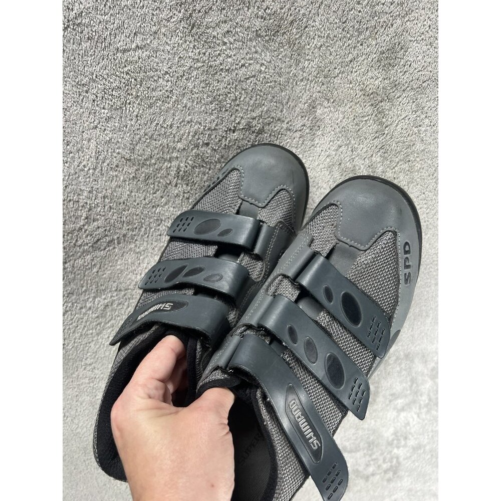SHIMANO SH-M 120G Men’s Size 9 US Strap Cycling Shoes Gray EU 43 Bicycle - Picture 2 of 8